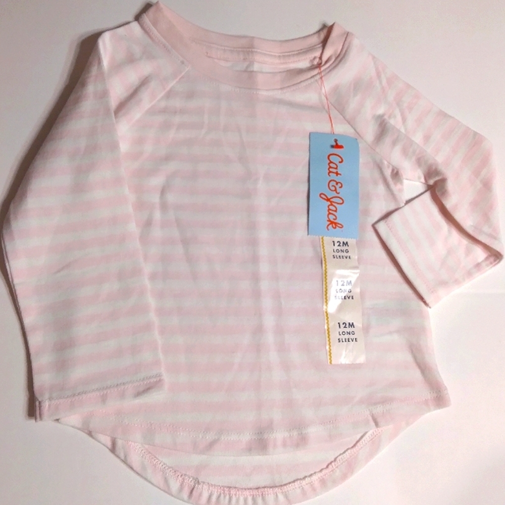 NWT☆CAT & JACK☆Toddler Stripe Long Sleeve 12M Tee